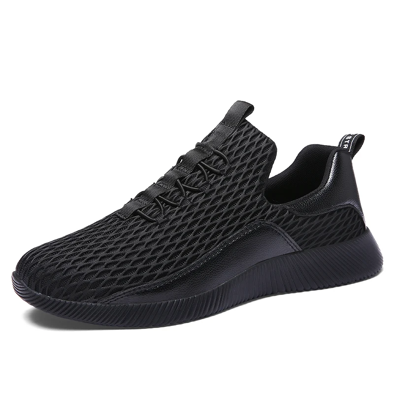 SENTA Легкие мужские летние кроссовки для бега дышащая подушка кроссовки уличная спортивная обувь мужская обувь для ходьбы Zapatillas - Цвет: Black