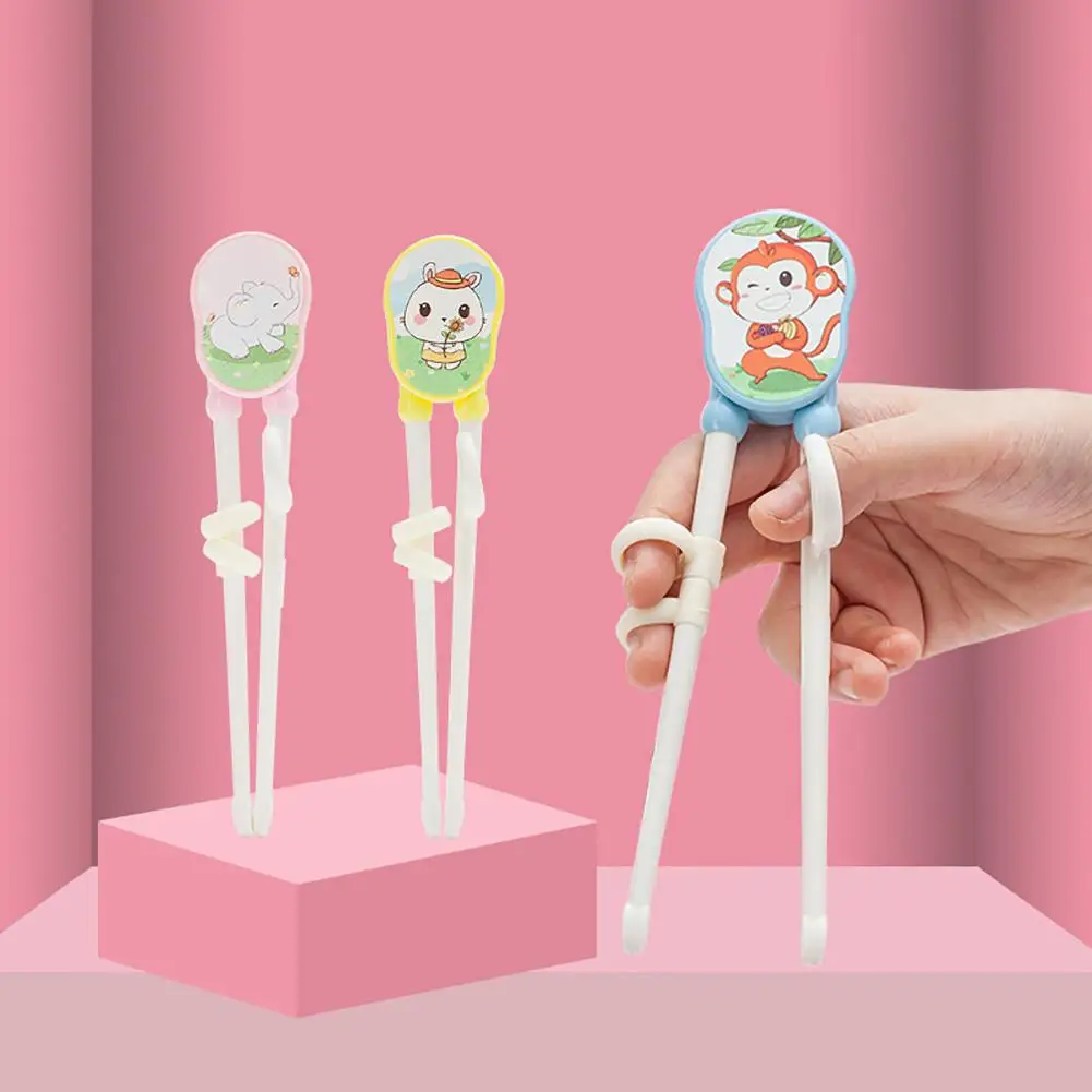 

Cute Cartoon Animal Children Plastic Chopsticks Reusable Training Tableware for baby care