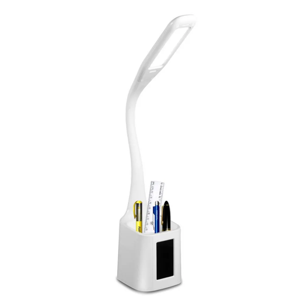 

Folding Dimmable Pen Holder LED Table Lamp Smart Lamp With Calendar Display Touch Button Decor Light for Home