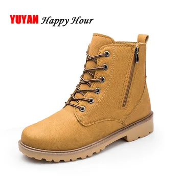 

2019 Autumn Early Winter Shoes Men Fashion Boots Zipper Thick Outsole Men's Boots Brand Winter Man Shoes A232