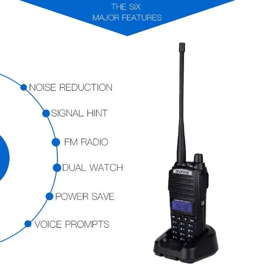 1Sets UV82 handheld fm transceiver VHF UHF two way Radio cb radio station Walkie Talkie Baofeng UV82