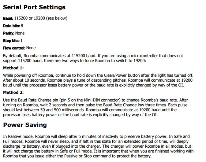 usb uart ttl 5v para roomba batteries