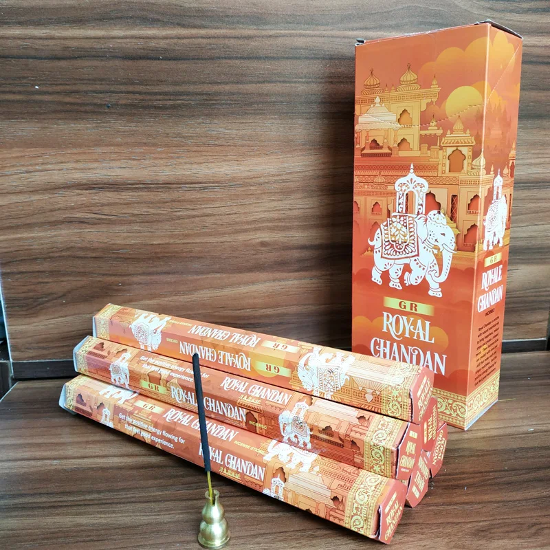 Одна маленькая коробка королевские Chandan палочки с ладаном ручной работы ароматные палочки купить оптом Китай Домашний Аромат храма ладан из индийского