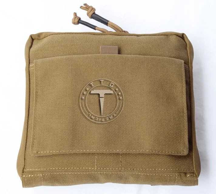 TTGTACTICAL Тактический Admin Pouch EDC Molle Военная сумка-Органайзер сумка из 1000D нейлона - Цвет: TAN