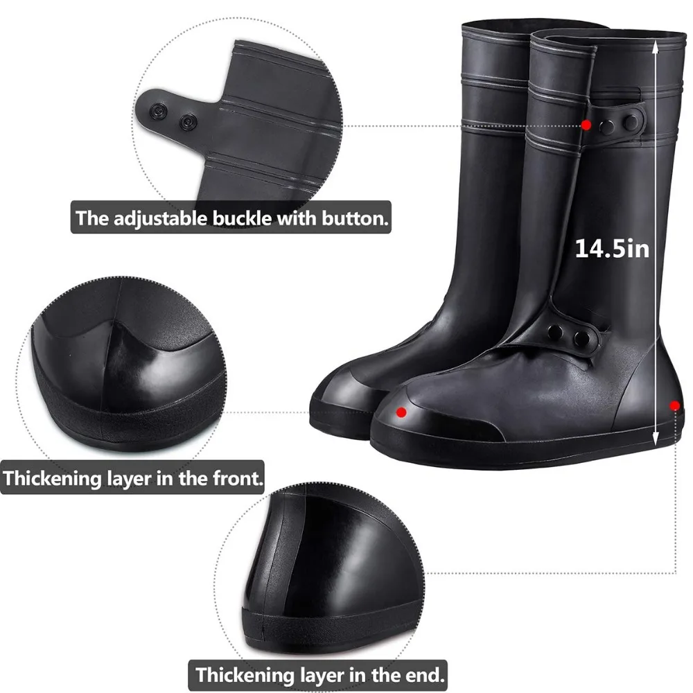 Slip-Resistant Overshoes with Excellent Elasticity and Foldable 4