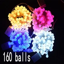 20M 200 LED ball Christmas Window Curtain Ball Cherry Lights String Fairy Light Wedding Party Home Garden Tree Yard Decorations