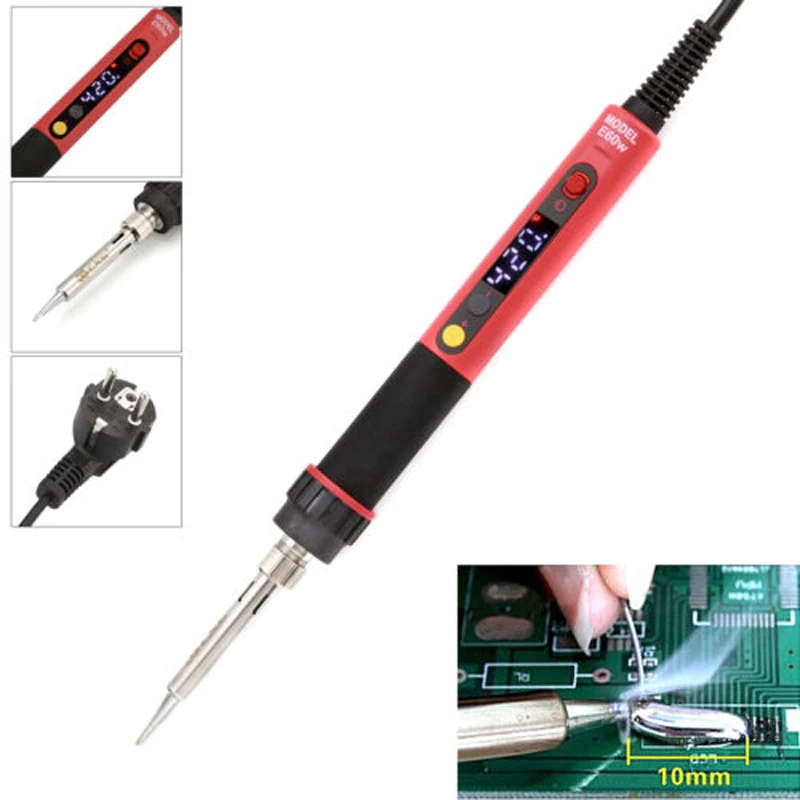

60W Adjustable Electric Welding Solder Soldering Iron Tool Pencil Gun US Plug