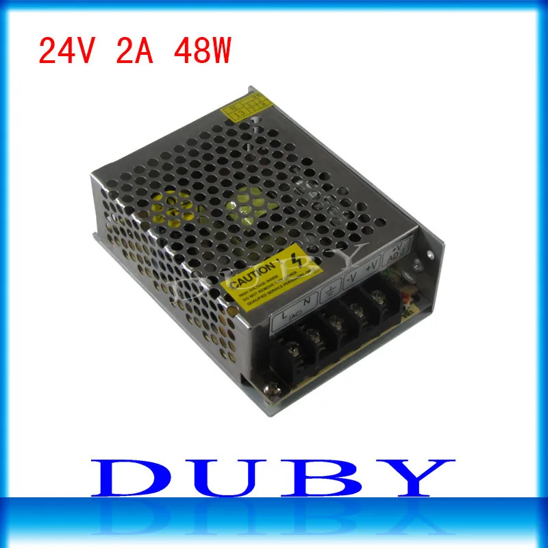 

24V 2A 48W Switching power supply Driver For LED Light Strip Display AC100-240V Factory Supplier Free Shipping