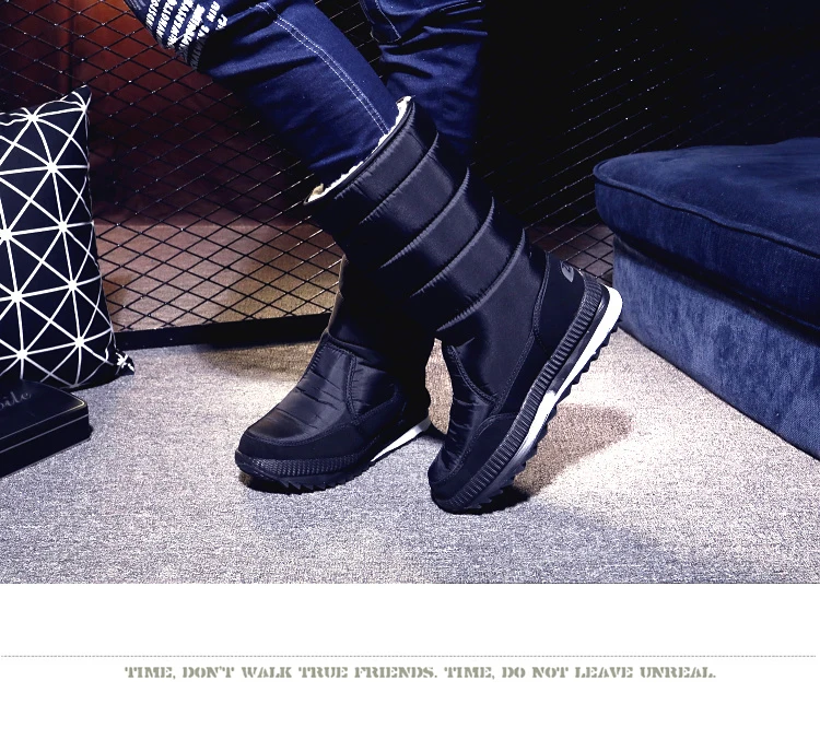 Mvp Boy; европейские размеры 36-47 Мужские ботинки на платформе, зимние сапоги, женская обувь, для Для мужчин из толстого плюша; Водонепроницаемая Нескользящая зимняя обувь для температуры-40 градусов