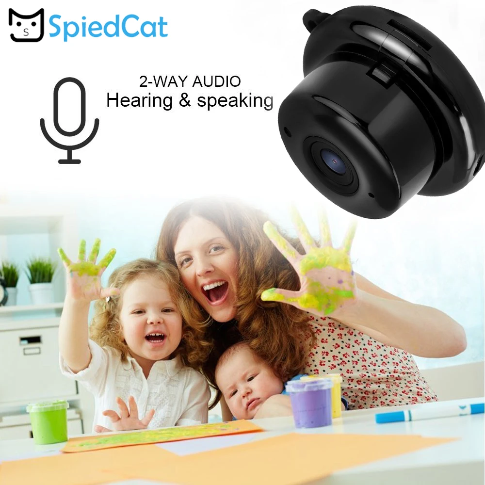 

180Degree Wide Angle WIFI Mini Wireless IP Infrared Night Vision Camera Home Security Baby Remote Smart Motion Detection Monitor