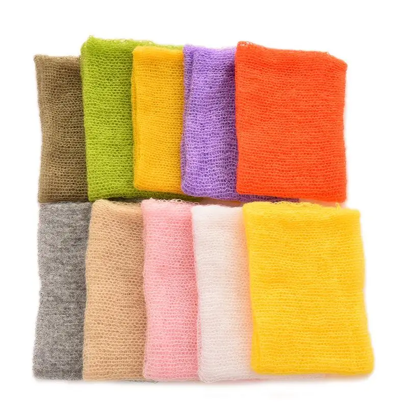 

New 1Pcs Newborn Photography Wraps Handmade Flower Headband Mohair baby photography props Baby Photo props Accessories