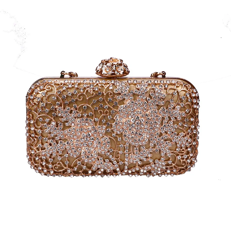 

Evening Bag Trendy fashion personality beautiful diamond bag Temperament chain one shoulder cross body clutch