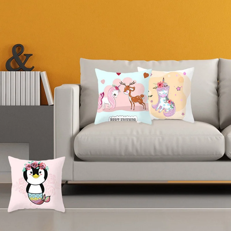 45x45cm Flamingo Unicorn Pillow Case Decorative Pillowcase -Unicorn Fashion