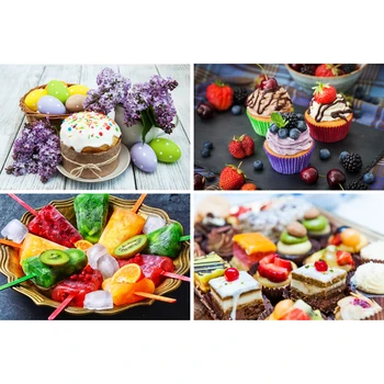 

DIY Diamond Painting Full Diamond Embroidery Fruit cakes 5D Drawing Diamond Cross Stitch Kits Creative dessert Home Decor