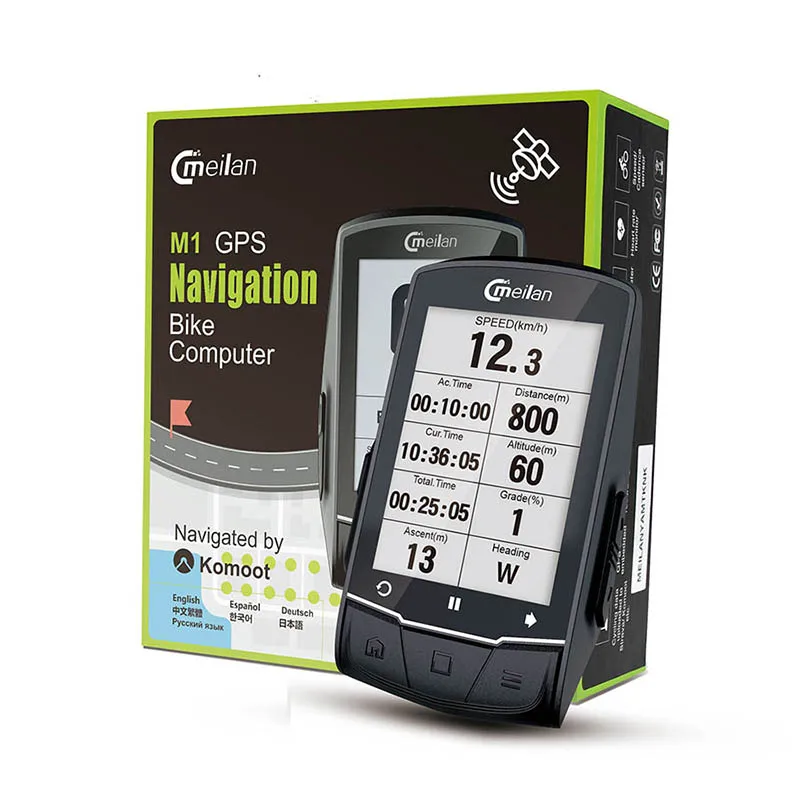 

GPS Bicycle computer M1 bike GPS navigator turn by turn can connect with cadence/heart rate motion/power meter(not include)