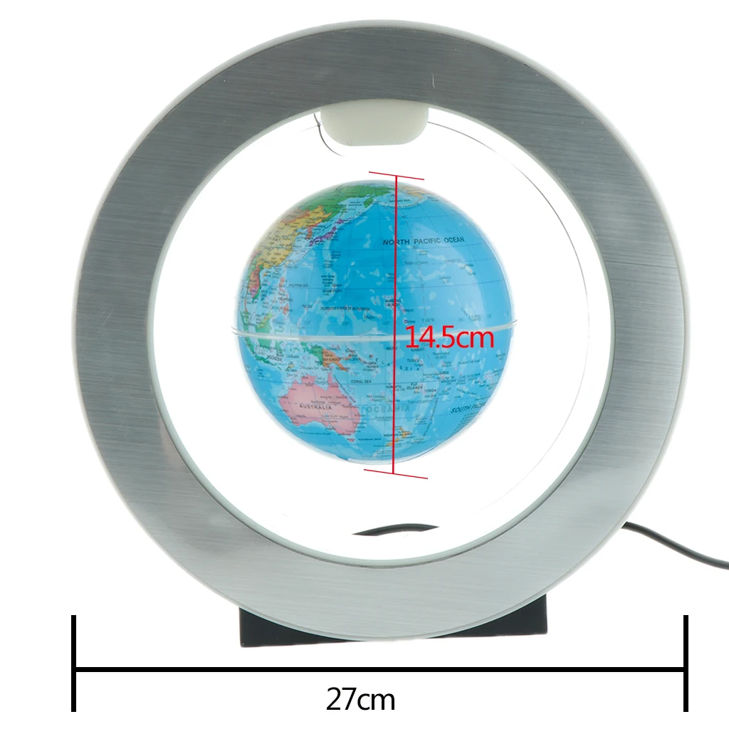 LED Magnetic Levitation Globe Lamp Decoration 6 Inches Bedroom Bookcase Night Light Home Decor