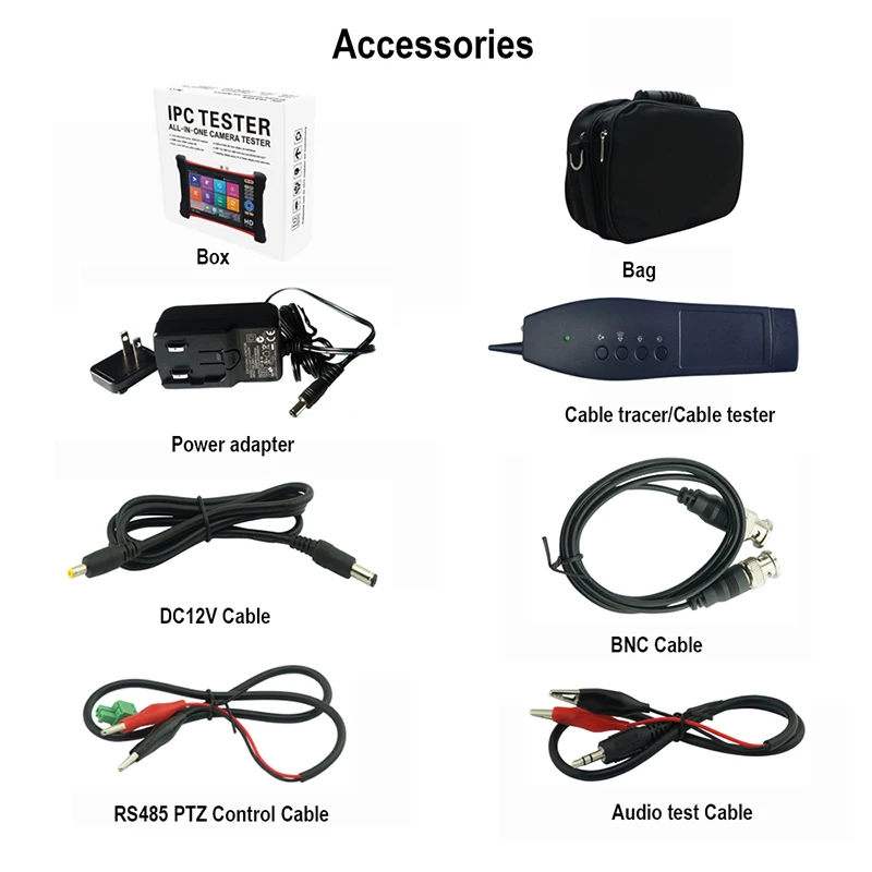 H.265 4 К IP Камера тестер 5MP AHD 8MP CVI TVI 1080 P аналоговый ipc CCTV монитора PTZ Управление SDI/EX