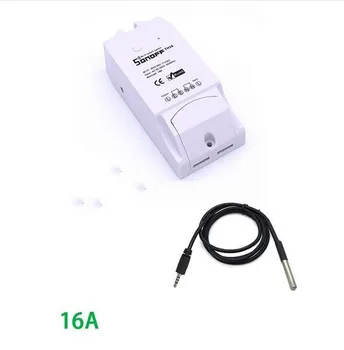 

Itead Sonoff TH16A Temperature Humidity Monitor WiFi Wireless Smart Switch For Smart Home with waterproof temperature probe