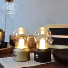 Ретро Мини светодиодный настольный светильник usb зарядка ночник классический стеклянный декоративная настольная лампа кафе бар столовая прикроватная лампа