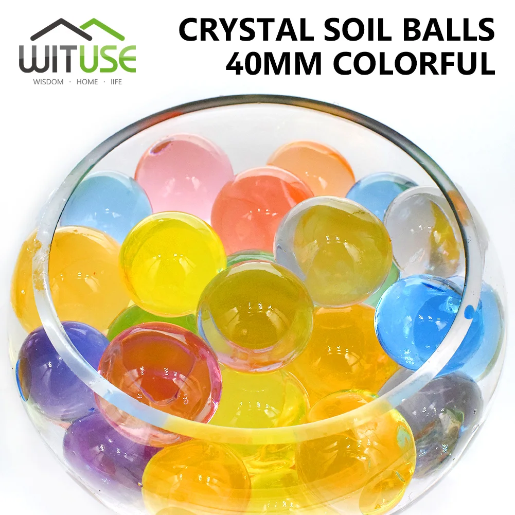 100pcs 40mm Hydrogel Balls Growing Water balls,Beads Crystal Gel Water