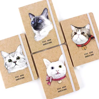 

"Awesome Cat" Cute Hard Cover Lined Journal Study Diary Notebook Beautiful Journal Stationery Gift