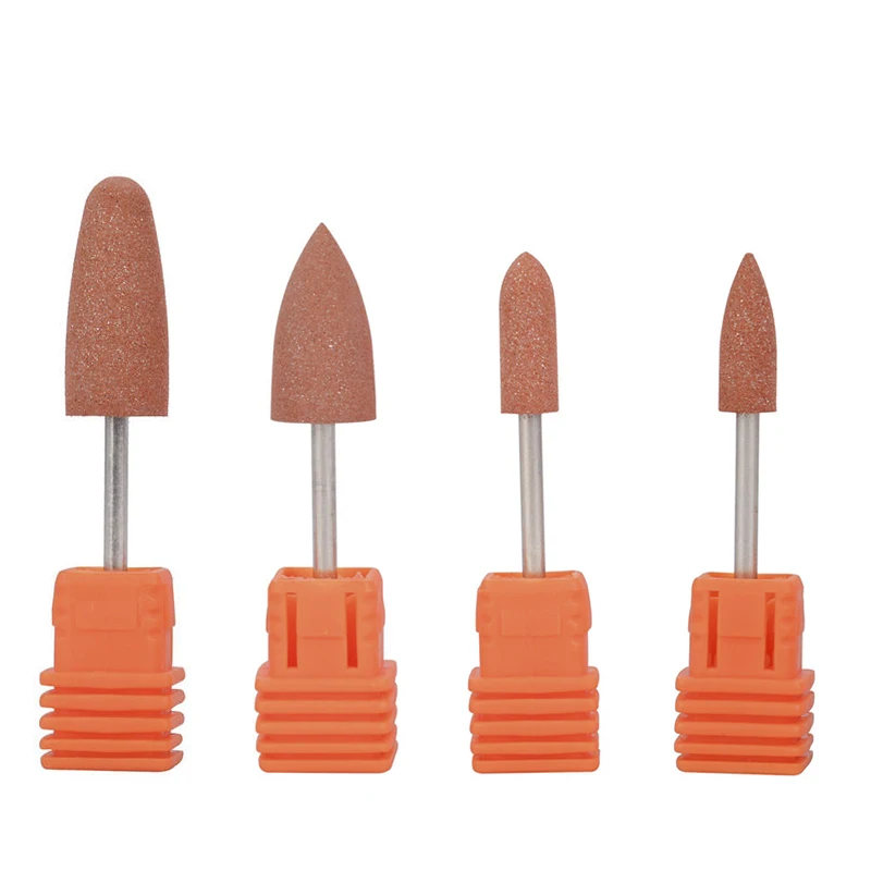 

4Types Silicone Nail Drill Bits for Electric Manicure Machine Round Pointed Head Cutter Polishing Grinding Tools S46