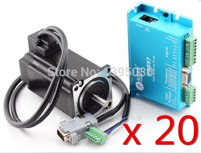 

20Sets/Lot 300W HBS57 Professional Closed Loop 3-phase Hybrid Servo Drive Kit Drive + 573S20-EC-1000 Motor