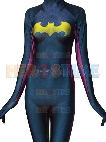 Высокое качество Новый DC Comics Batgirl косплей костюм спандекс 3D принт Бэтгерл