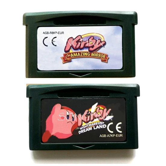 

Kirby Series for 32 Bit Video Game Cartridge Console Card Handheld Player English Language