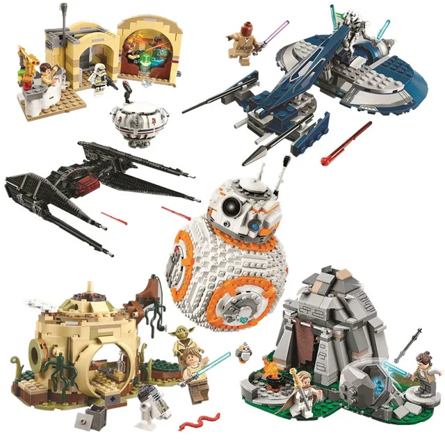 

Star Wars BB-8 Kylo Ren Yoda Building Blocks Bricks DIY Toys For Kids Compatible With Lego 75199 75200 75208 75205 75187 75179