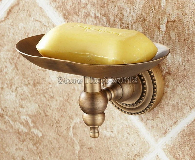 

Bathroom Accessory Wall Mounted Antique Brass Bathroom Soap Dish Holder Wba081