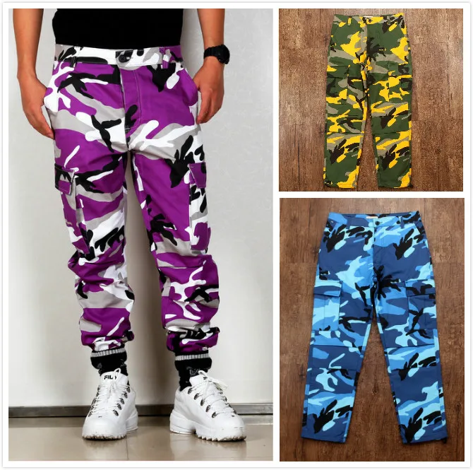 mens colored camo pants