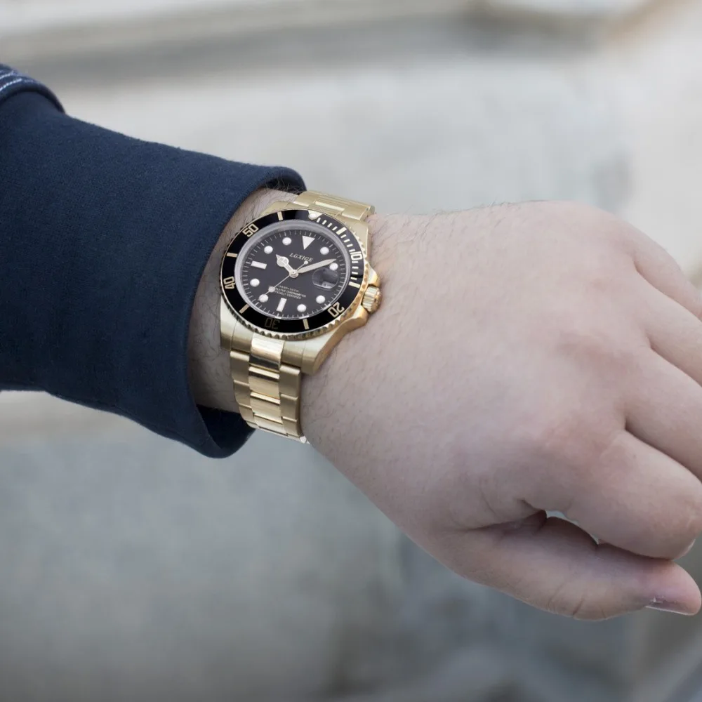 Полностью стальные мужские часы, Топ бренд, Роскошные Кварцевые часы для мужчин, мужские часы, 50 м, Rolexable, спортивные наручные часы,, relogio masculino