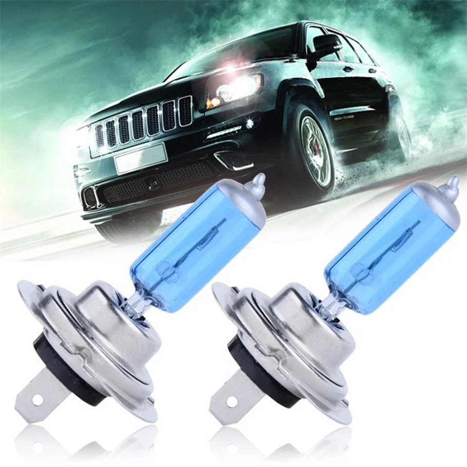 2pcs H7 55W 12V Super Bright White Fog Lights Bulb High Power Car