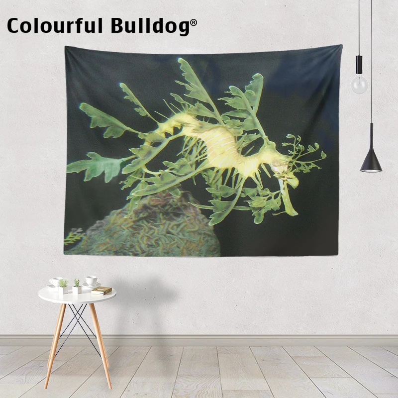 

Tropical Ocean Wall Hanging Clownfish Seaweed Coral Starfish Large Art Stripe Fish Pretty Sea View Home Office Decorate Tapestry