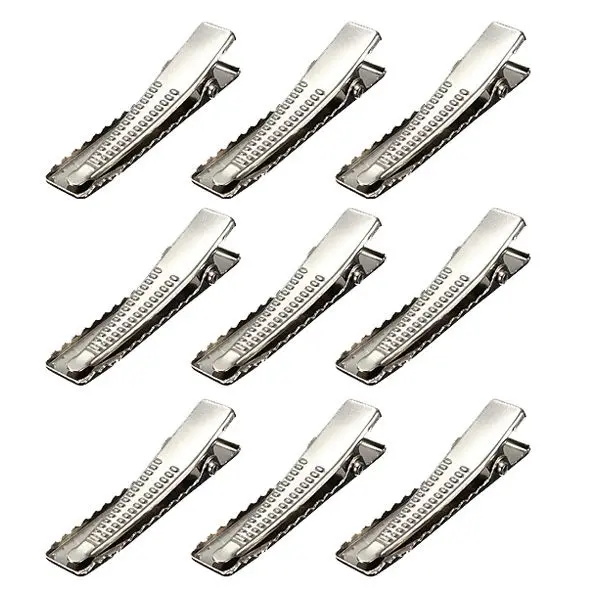 

50Pcs DIY Silver Metal Girls Hair Clips Crocodile Alligator Teeth Bows BarretteLength:35Mm