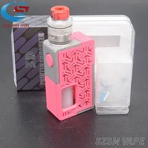 Fogger xbox Mechanical Squonk Box mod с QP KALI V2 RDA kit 8 мл силиконовая бутылка 18650 20700 батарея Автоматическая регулировка Vape Mod - Цвет: Pink Kit