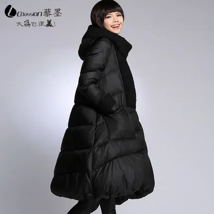 Best price at $229 Cheap 2015 New Hot Winter Thicken Warm Woman Down jacket Coat Parkas Outerwear Hooded Splice Long Plus Size 5XXXXXL Luxury Straight