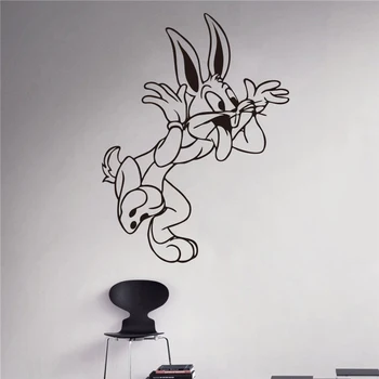 

Bugs Bunny Wall Decal Looney Tunes Cartoon Vinyl Sticker Nursery home decoration Kids Room wall stickers #T221