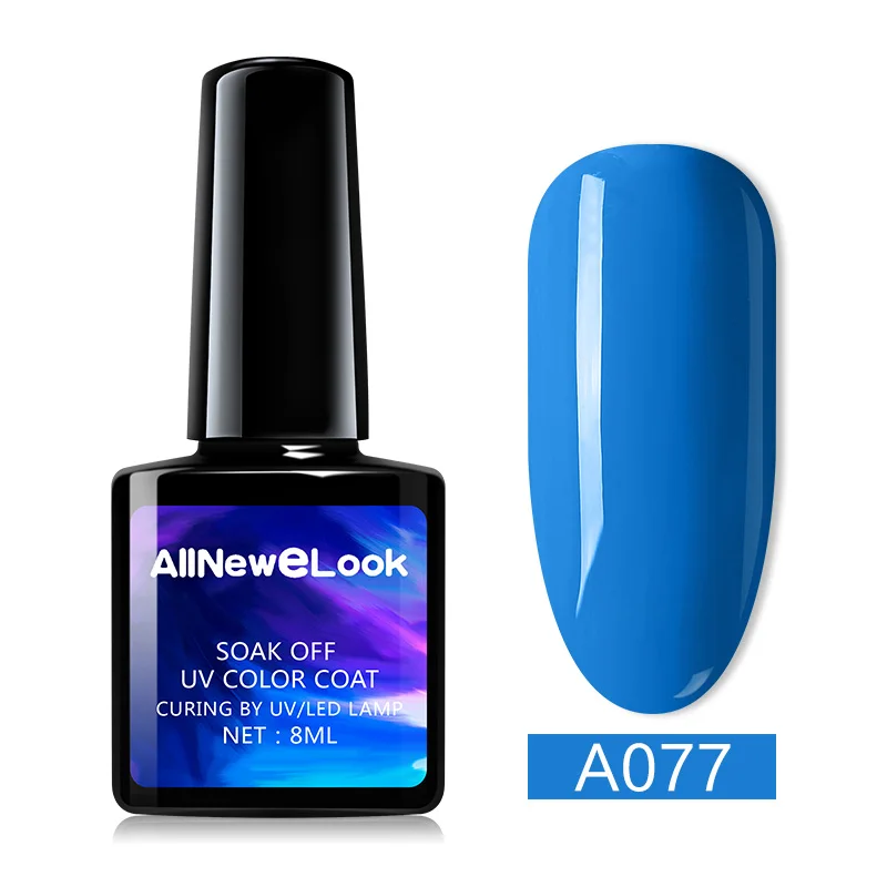 Allnewelook нейл-арта светодиодный лак для ногтей продукты для профессионалов UV лампа длительного действия Гель-лак для ногтей, Цвет 8 мл 120 Цвет лак - Цвет: 077