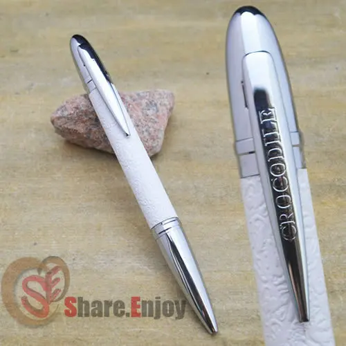 

CROCODILE 169 ELEGANT WHITE AND SILVER BALLPOINT PEN