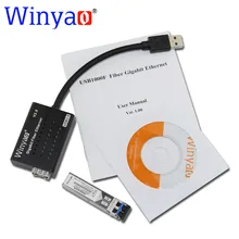 Winyao usb1000f-lx USB3.0 Gigabit Волокно Ethernet сетевой адаптер SFP Nic 1000 Мбит/с LX LC 1310nm трансивер для rtl8153