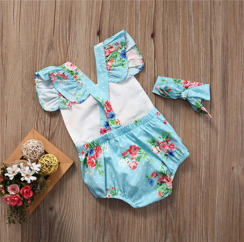 2pcs/Set Newborn Baby Clothes Sleeveless Girl Boy Clothes Casual Design Cotton Baby Rompers With Headband de bebe costumes 2pcs/Set Newborn Baby Clothes Sleeveless Girl Boy Clothes Casual Design Cotton Baby Rompers With Headband de bebe costumes