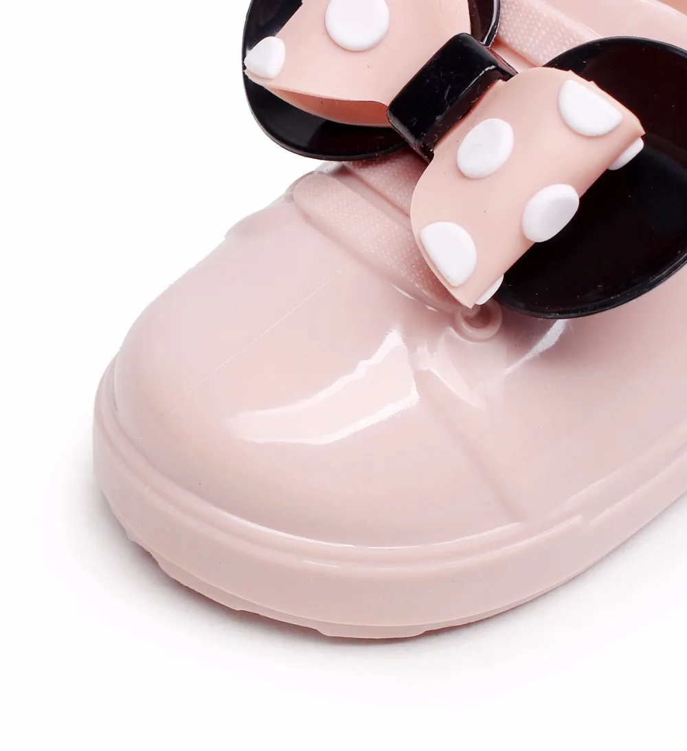 Mini Melissa/босоножки для девочек; Новинка; повседневные тонкие туфли с Микки-Маусом и бантом для девочек; прозрачная обувь ярких фруктов; водонепроницаемые прозрачные сандалии; обувь