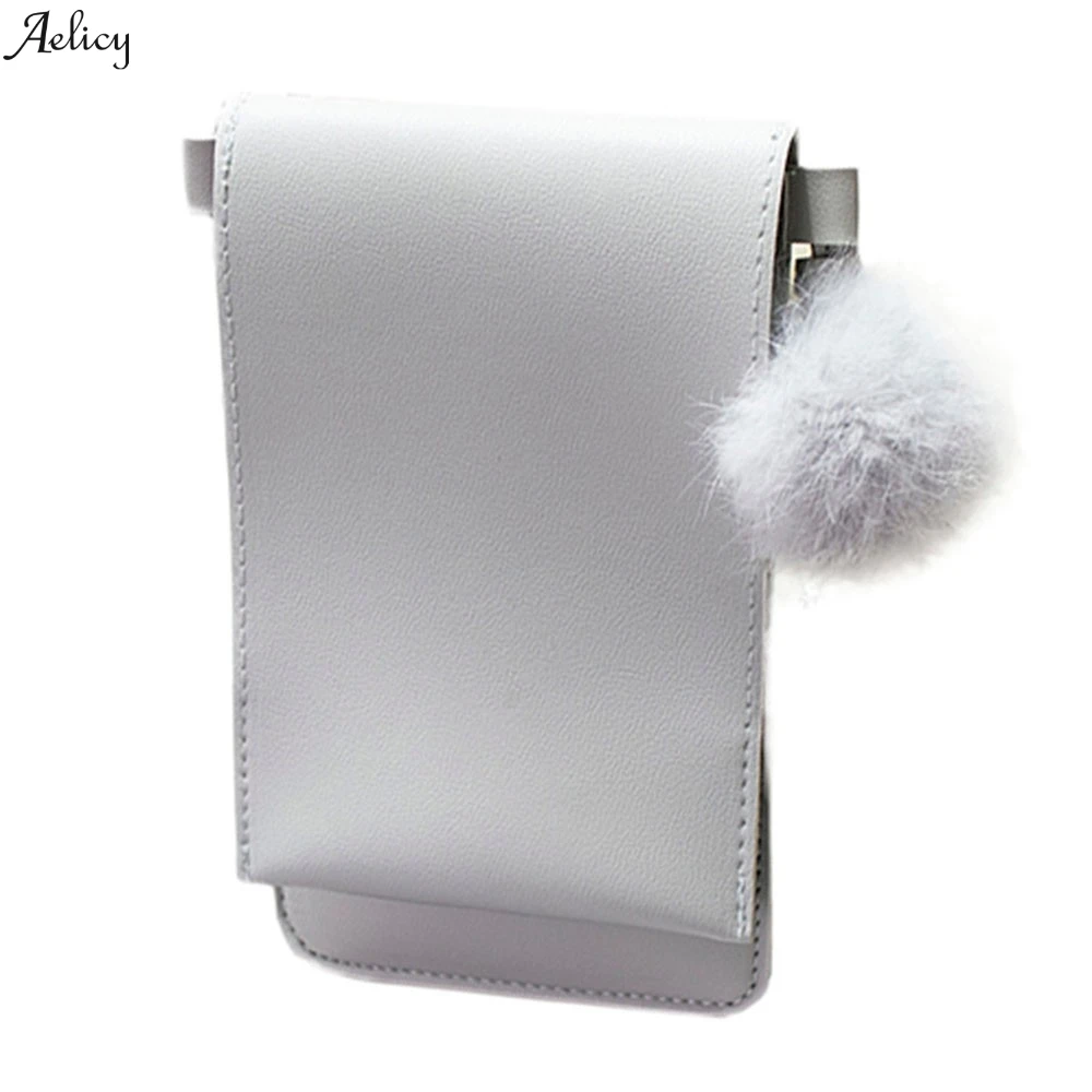 High Quality Coin Purse Solid Color Girl Cell Phone Pocket Women's Vertical Cover Type Hairball Crossbody Bag 2019 | Багаж и сумки