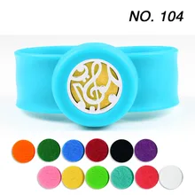 

Aromatherapy Kids Bracelet Essential Oils Diffuser Locket Mosquito Repellent Bangle Slap Silicone Red Color Bracelets for Child