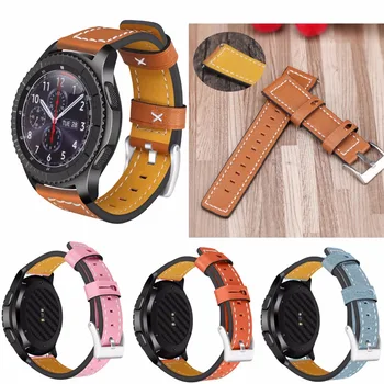 

Joyozy Genuine Leather Strap For Xiaomi Huami Amazfit Replacement Watch Bracelet For Gear S3 Classic frontier Smart watchbands