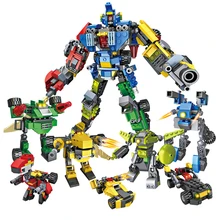 8 in 1 25 forms Transformation Robot Blocks 739pcs Bricks Educational Assemble Building Block Sets Educational