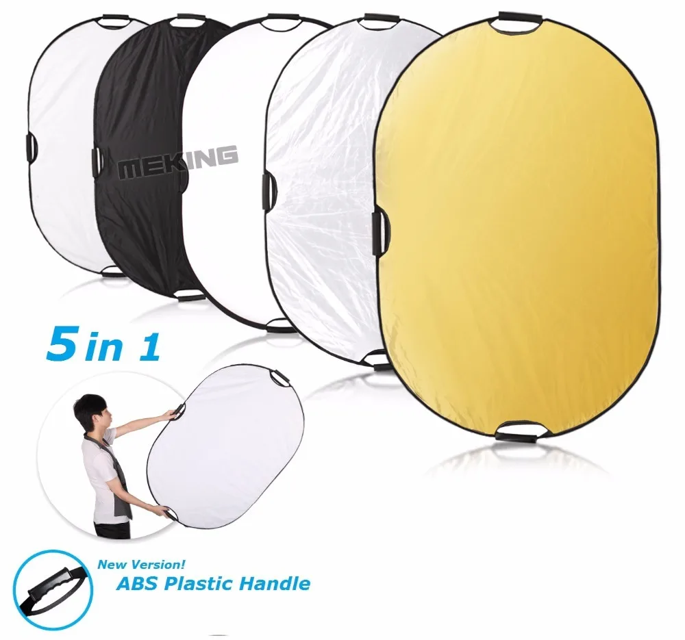 White and Black Silver Dison 5-in-1 40 x 60 100 x 150cm Gold Portable Photography Studio Collapsible Multi-Disc Light Reflector Kits with Carrying Bag Translucent 
