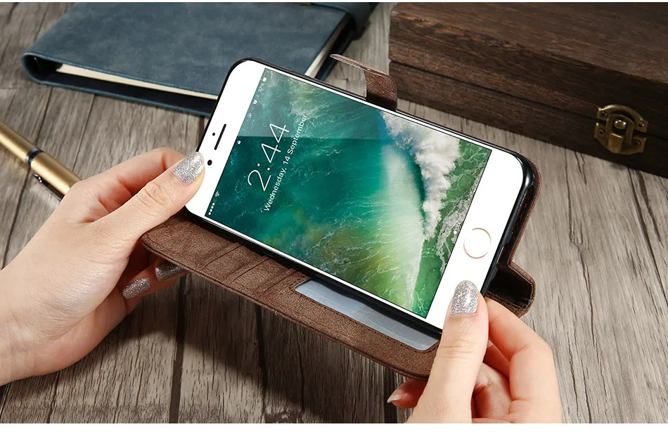 KISSCASE Matte PU Leather Cover For iPhone 6 6s 7 Plus (15)